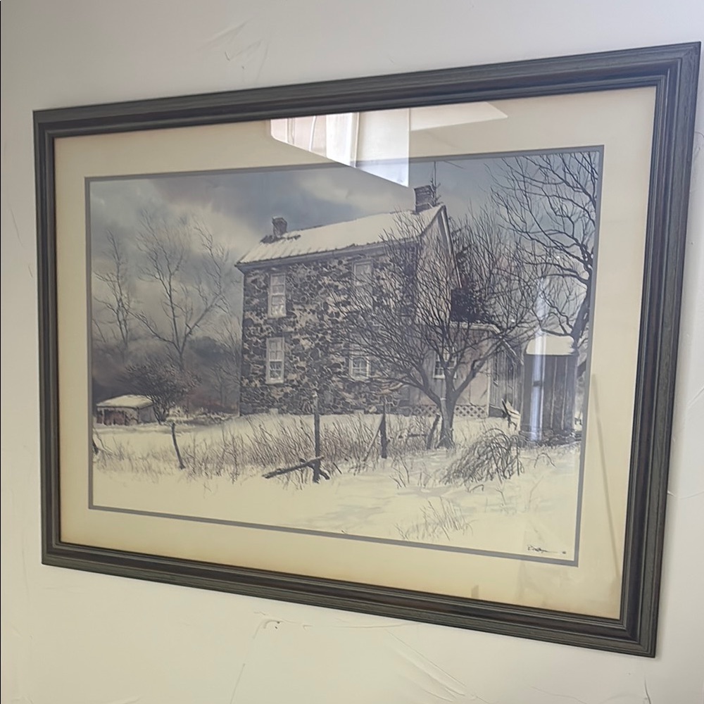 Framed Winter Landscape Art Print